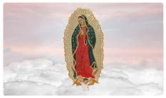 DNSEMP-C-110-PK Lady of Guadalupe Clouds Pink